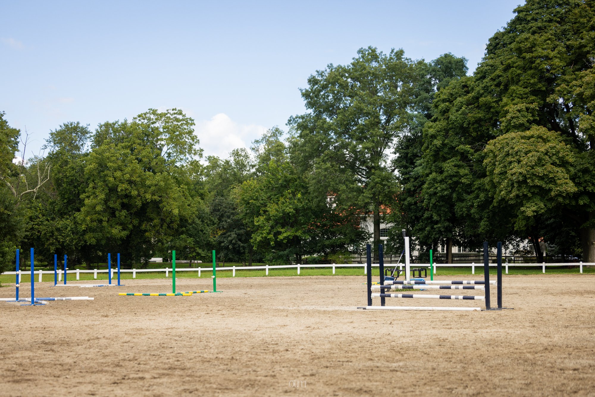 Schooling jump course in one of Thomas School's three quality outdoor arenas